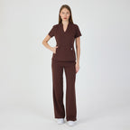 Chicago Beli Lastikli Scrub Pantolon Cocoa