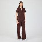 Chicago Beli Lastikli Scrub Pantolon Cocoa
