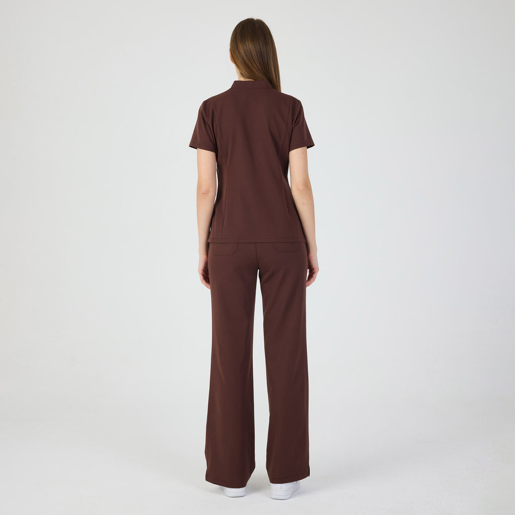 Chicago Beli Lastikli Scrub Pantolon Cocoa