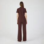 Chicago Beli Lastikli Scrub Pantolon Cocoa