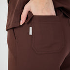 Chicago Beli Lastikli Scrub Pantolon Cocoa