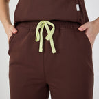 Chicago Beli Lastikli Scrub Pantolon Cocoa
