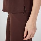 Chicago Beli Lastikli Scrub Pantolon Cocoa