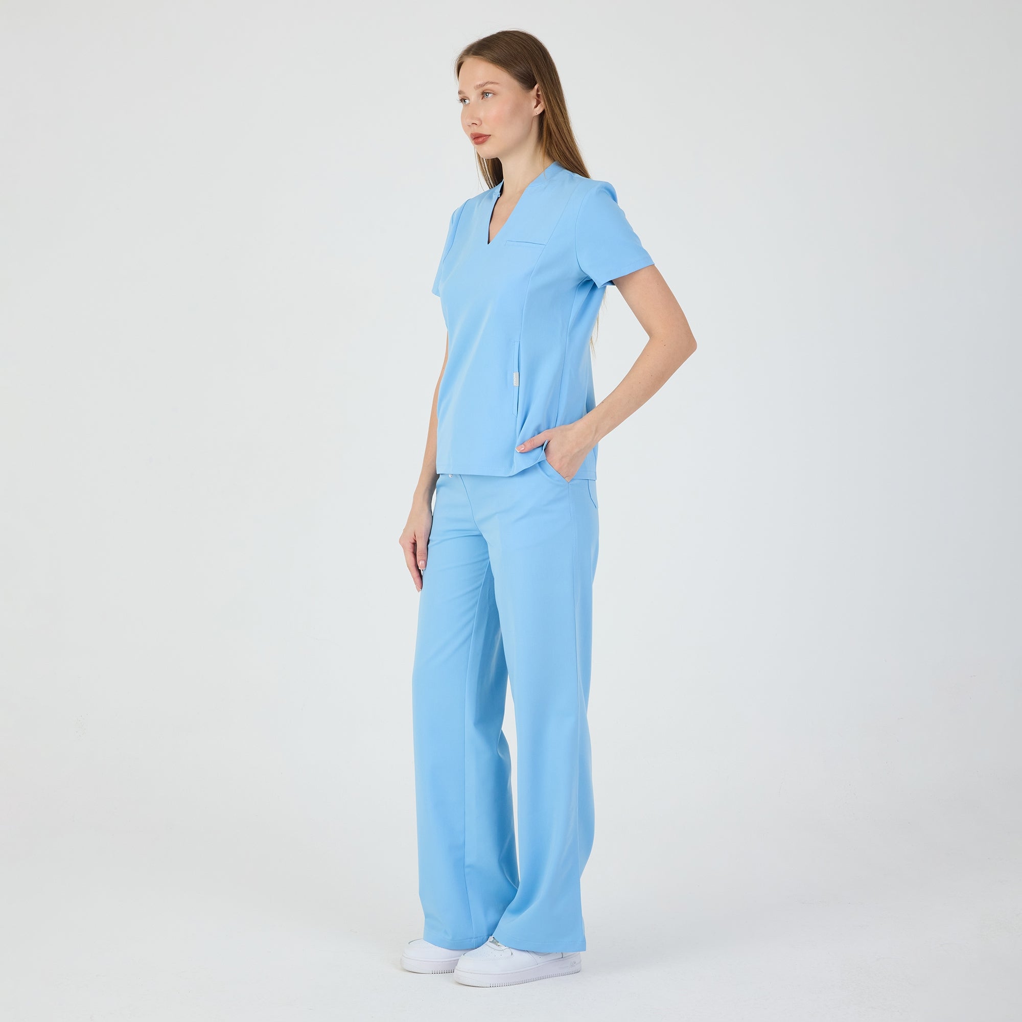 Chicago Beli Lastikli Alaskan Blue Scrub Pantolon
