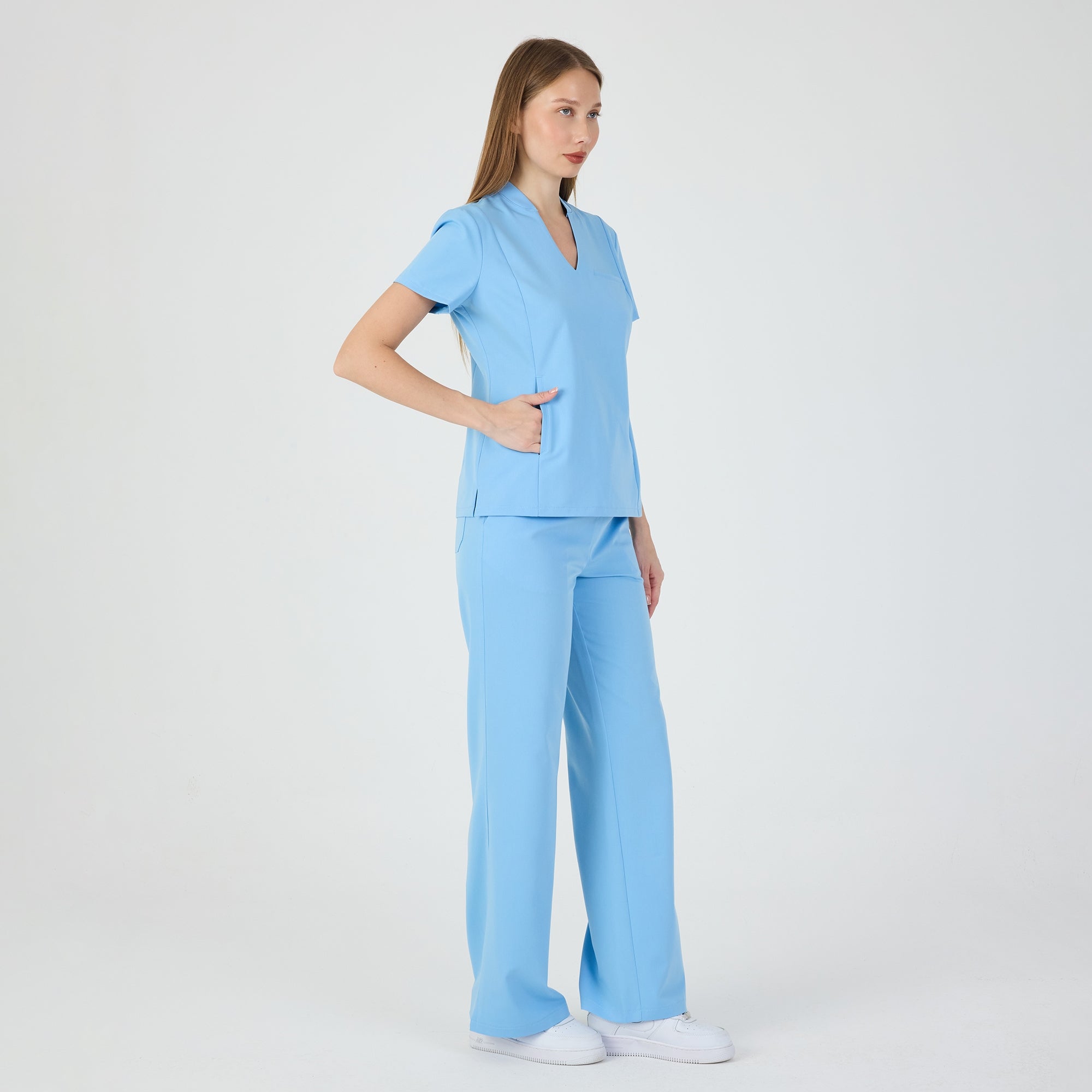 Chicago Beli Lastikli Alaskan Blue Scrub Pantolon