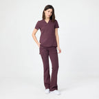 Sol Scrubs Chicory pantolon: bordo cargo cep detaylı, düz paça