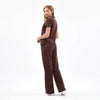 Chicago Beli Lastikli Scrub Pantolon Cocoa