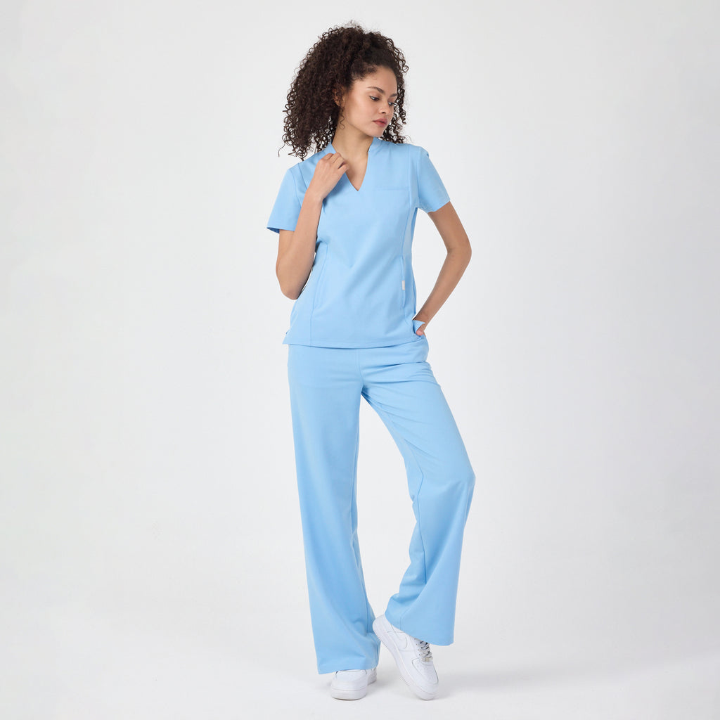 Chicago Beli Lastikli Alaskan Blue Scrub Pantolon