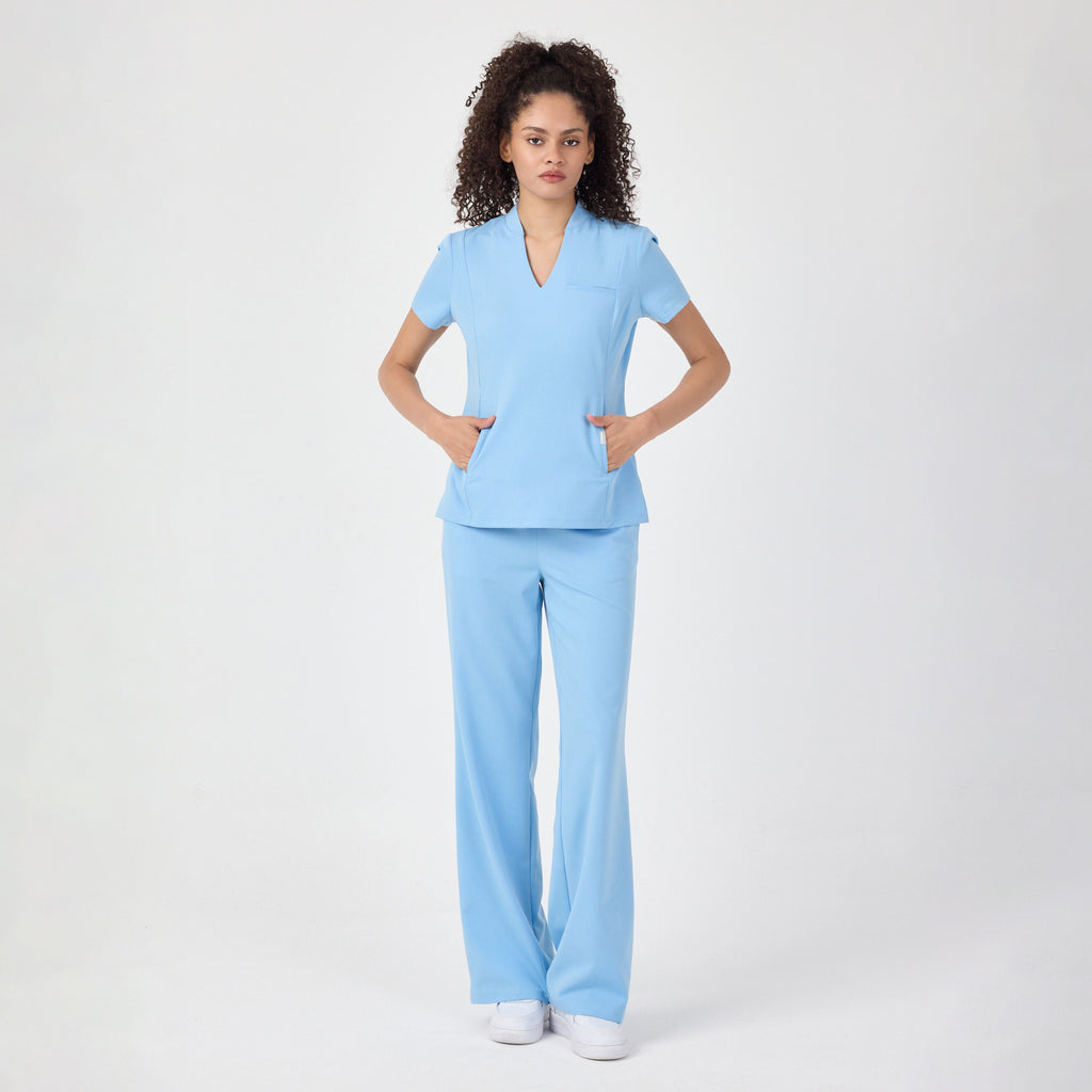 Chicago Beli Lastikli Alaskan Blue Scrub Pantolon