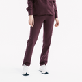 Chicory slim kesim scrub pantolon; yan cepler, düz paça