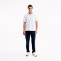 Dylan Slim lacivert scrub pantolon, dar paça ve cep detaylı