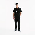 Arrow siyah scrub pantolon, tam boy görünüm