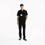 Arrow siyah scrub pantolon, tam boy görünüm