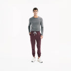 Harbor jogger scrub pantolon, Chicory; yan cepler ve bilekten lastik